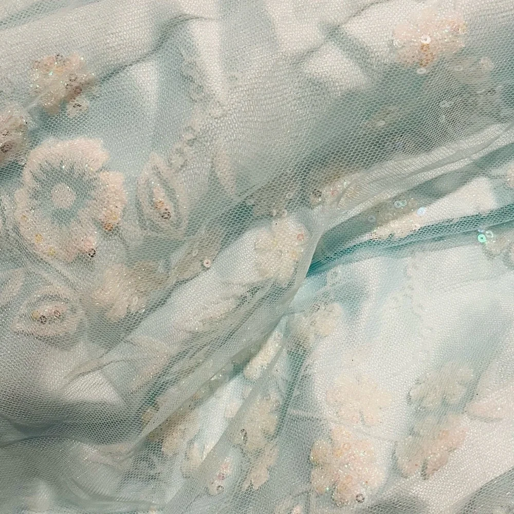 Rare Editions Pink and Cream Sequin Dress - Picture 10 of 11